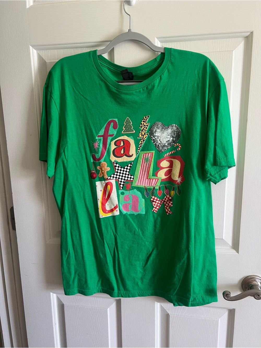 Gildan Soft Style Green Holiday 'Fa La La' Graphic Tee